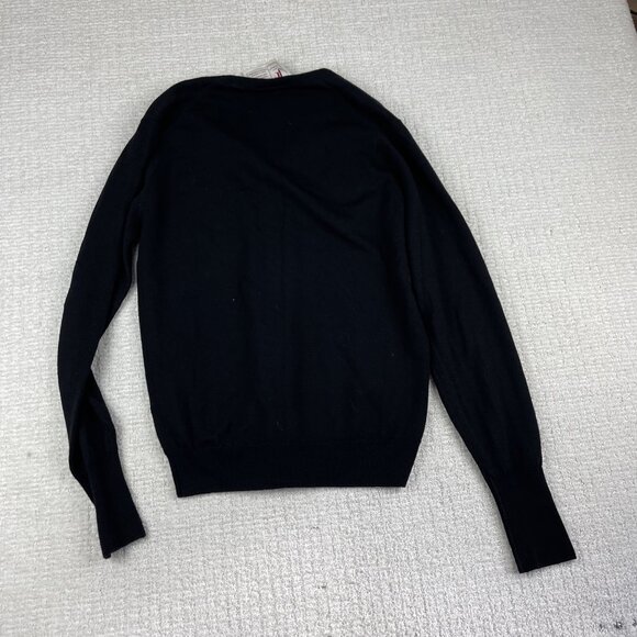 VTG Black Wool V-neck Pullover Sweater Jack Fraser Men 38  97cm Made in England - Picture 12 of 16